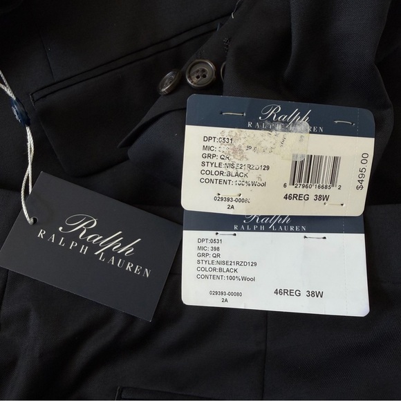 Ralph Ralph Lauren Tailored Fit Wool Suit Sets Size 46R 38W MSRP $998 NWT - Picture 4 of 12